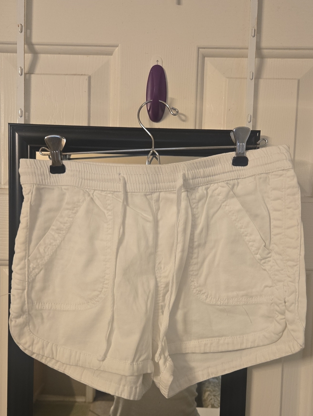 Unionbay Women’s White Drawstring Casual Shorts Sz M